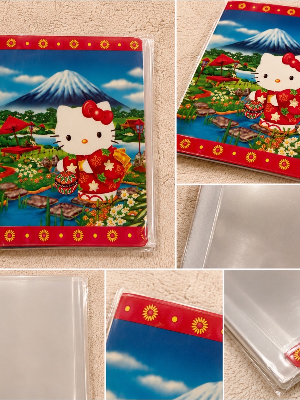 Hello Kitty Red, Blue & White Mount Fuji Floral Picture Frame